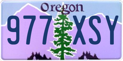 OR license plate 977XSY