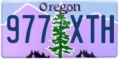 OR license plate 977XTH