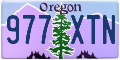 OR license plate 977XTN