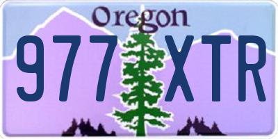 OR license plate 977XTR