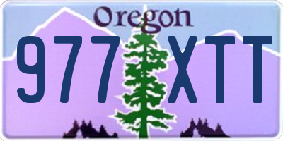 OR license plate 977XTT