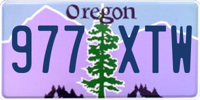 OR license plate 977XTW