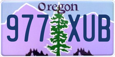 OR license plate 977XUB