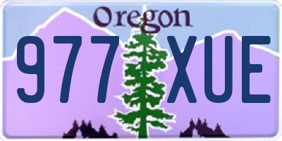 OR license plate 977XUE