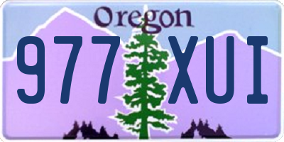 OR license plate 977XUI