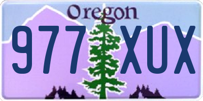 OR license plate 977XUX