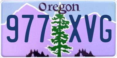 OR license plate 977XVG