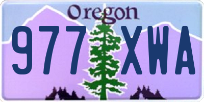 OR license plate 977XWA