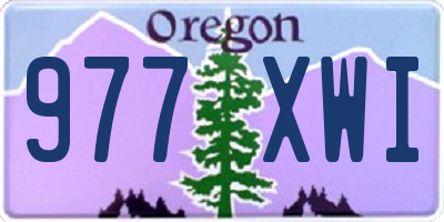 OR license plate 977XWI