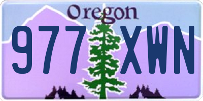 OR license plate 977XWN