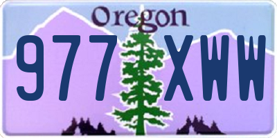 OR license plate 977XWW