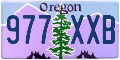 OR license plate 977XXB