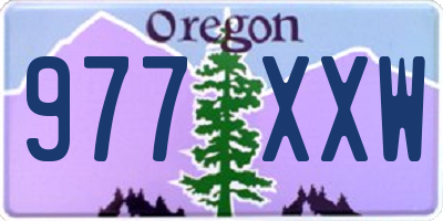 OR license plate 977XXW