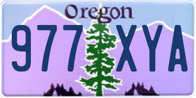 OR license plate 977XYA