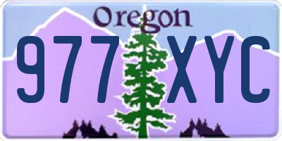 OR license plate 977XYC