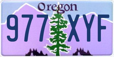 OR license plate 977XYF
