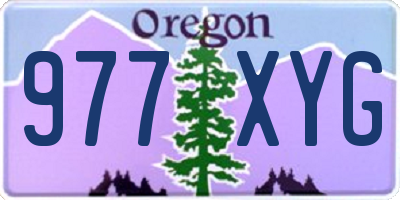 OR license plate 977XYG