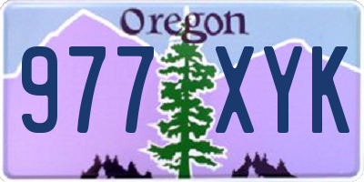 OR license plate 977XYK