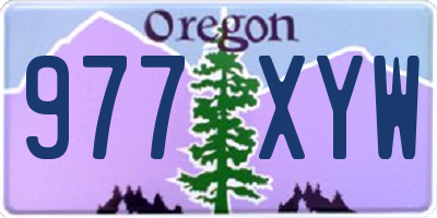 OR license plate 977XYW