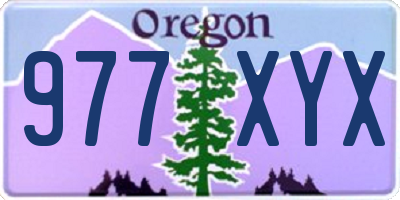 OR license plate 977XYX