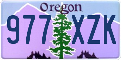 OR license plate 977XZK