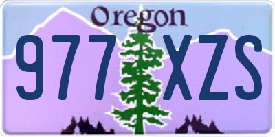 OR license plate 977XZS