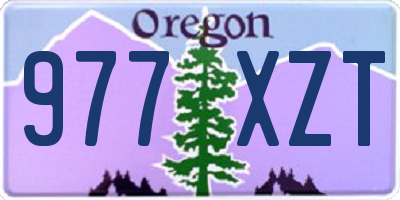 OR license plate 977XZT