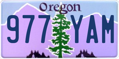 OR license plate 977YAM