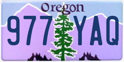 OR license plate 977YAQ