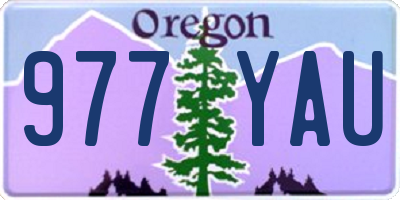 OR license plate 977YAU