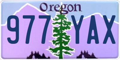 OR license plate 977YAX
