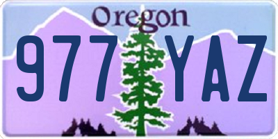 OR license plate 977YAZ