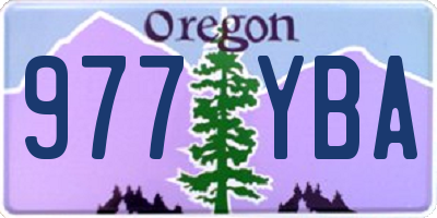 OR license plate 977YBA