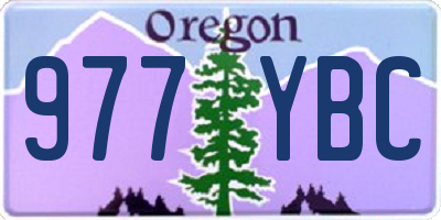OR license plate 977YBC