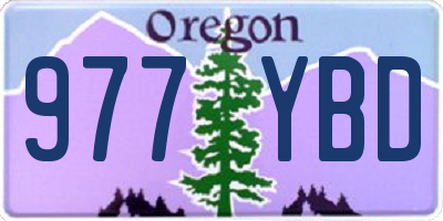 OR license plate 977YBD