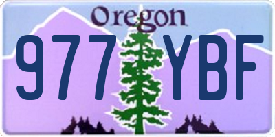 OR license plate 977YBF