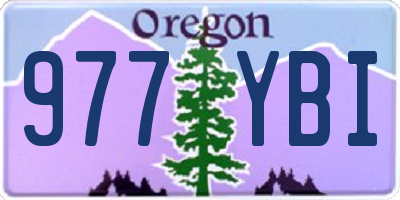 OR license plate 977YBI