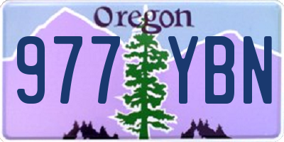 OR license plate 977YBN