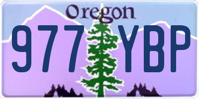 OR license plate 977YBP