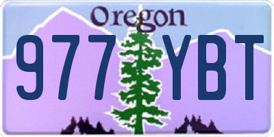 OR license plate 977YBT