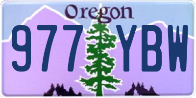 OR license plate 977YBW