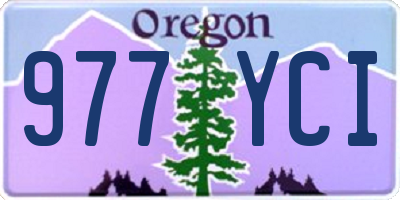 OR license plate 977YCI