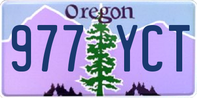 OR license plate 977YCT