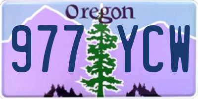 OR license plate 977YCW