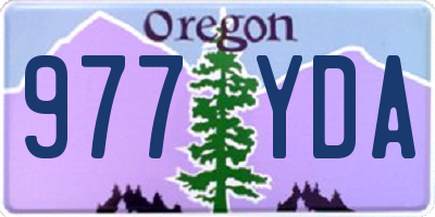 OR license plate 977YDA