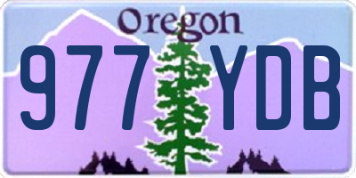 OR license plate 977YDB