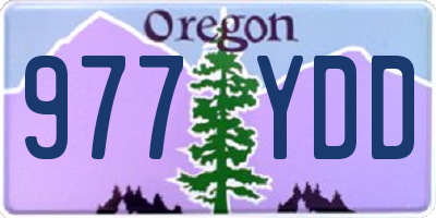 OR license plate 977YDD