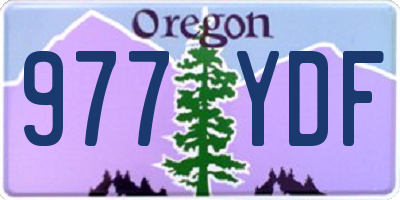 OR license plate 977YDF