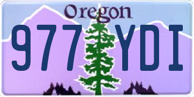 OR license plate 977YDI