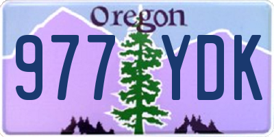 OR license plate 977YDK